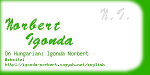 norbert igonda business card